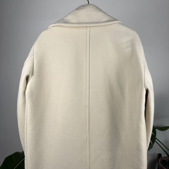 Zara Woman Vanilla Cream Long Double Breasted Overcoat - Picture 9 of 16